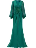 Tadashi Shoji draped-detail gown - Green