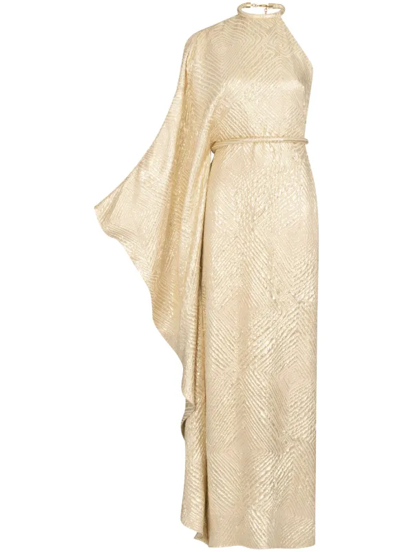 melissa odabash gold dress Mila Gold Halter Long Knit Dress