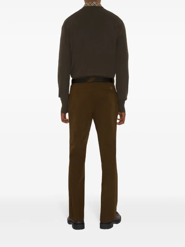 ★★Adairs★★ Burberry pants brown IS7425 Burberry Men's Amber Orange Mohair Wool-Blend Wide Leg