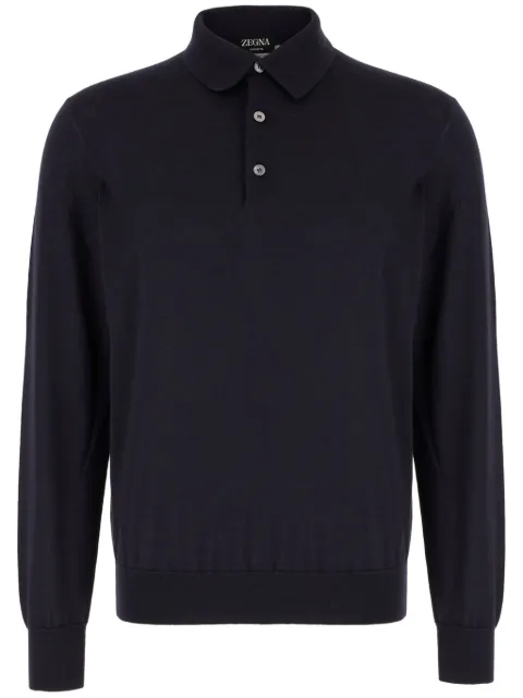 Zegna playera tipo polo de tejido fino