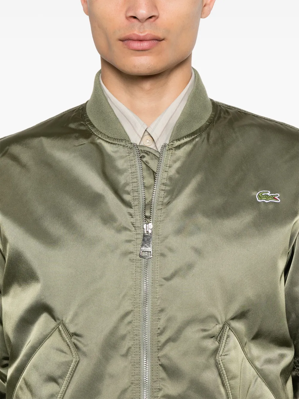 Lacoste Gewatteerd bomberjack Groen