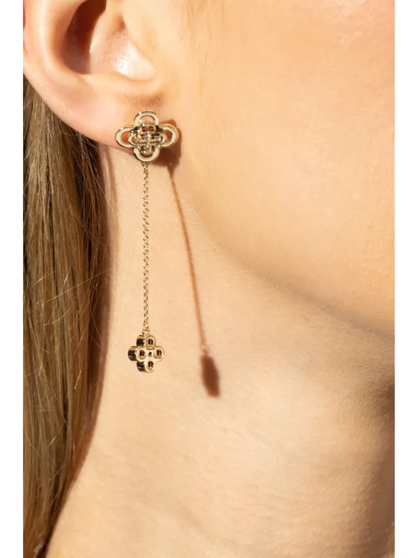 【Tory Burch 】キラクローバーピアス ゴールド 小ぶり キラ クローバー スタックスタッズ: レディース イヤリング