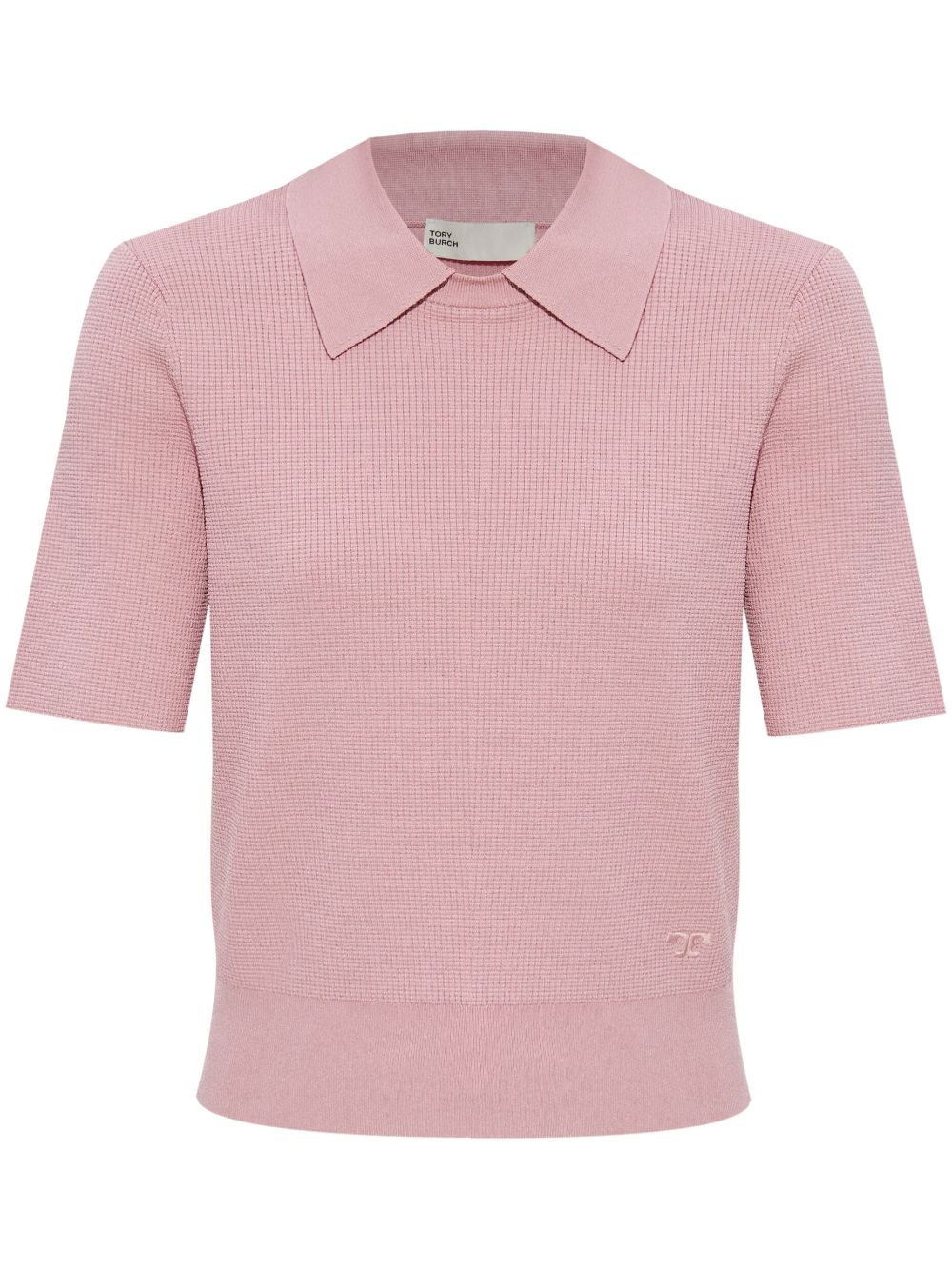 Tory Burch textured polo t-shirt - Pink