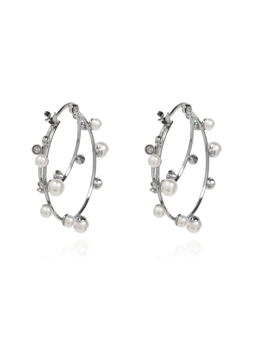 Affordable Tory Burch pearl-embellished hoop earrings Women