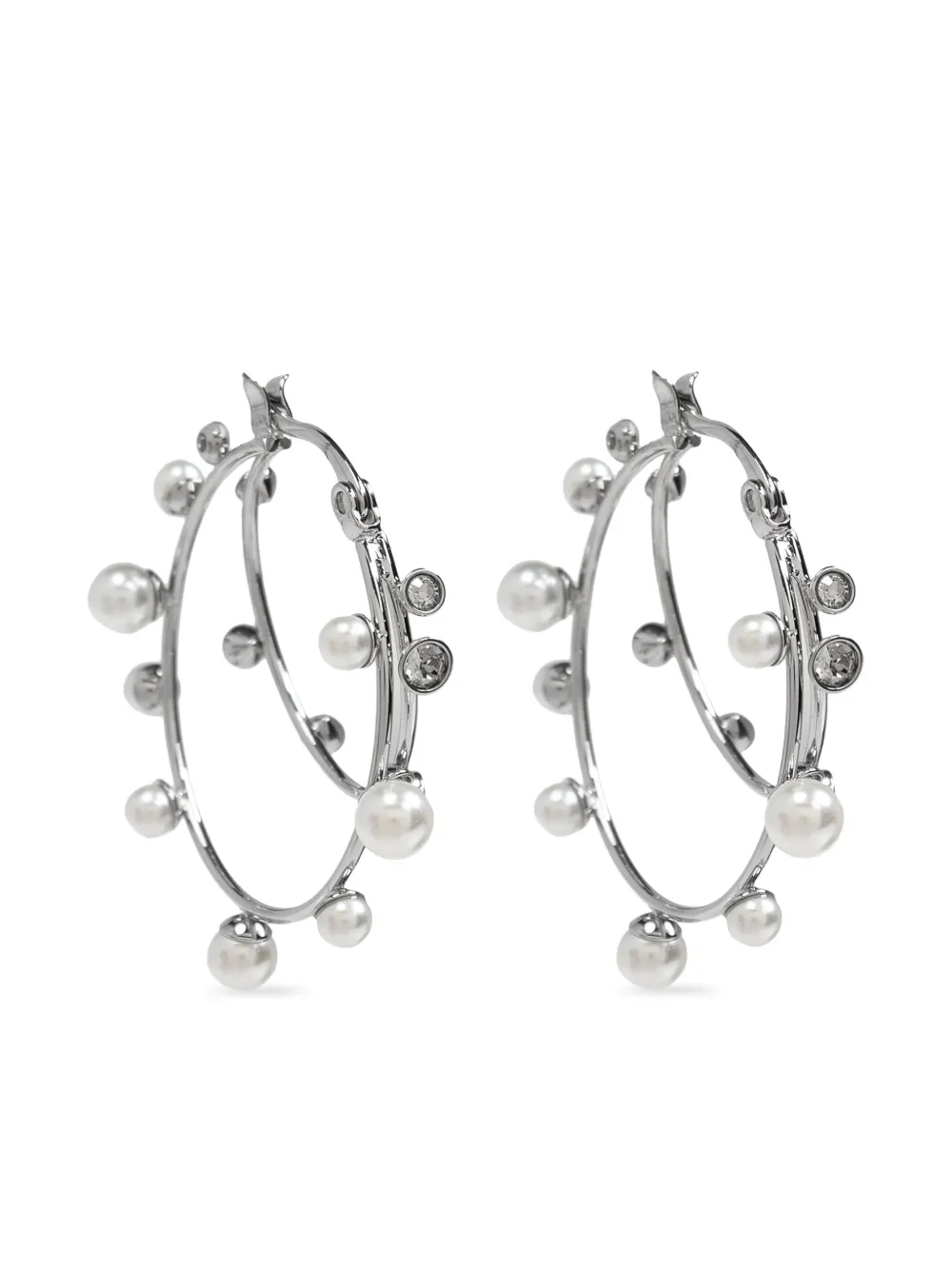 Tory Burch pearl-embellished hoop earrings Women