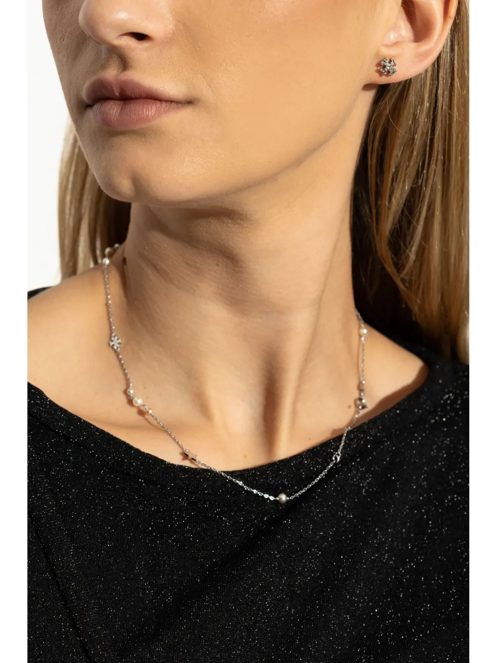Tory Burch Double T necklace set - Zilver