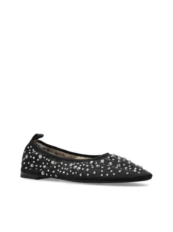 Tory Burch Crystal Embellished Ballerina Shoes | Black