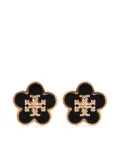 Tory Burch logo-engraved earrings - Black