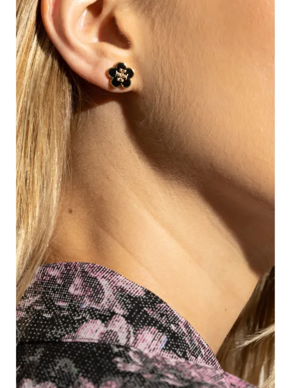 Tory Burch ロゴ ピアス | ブラック | FARFETCH JP