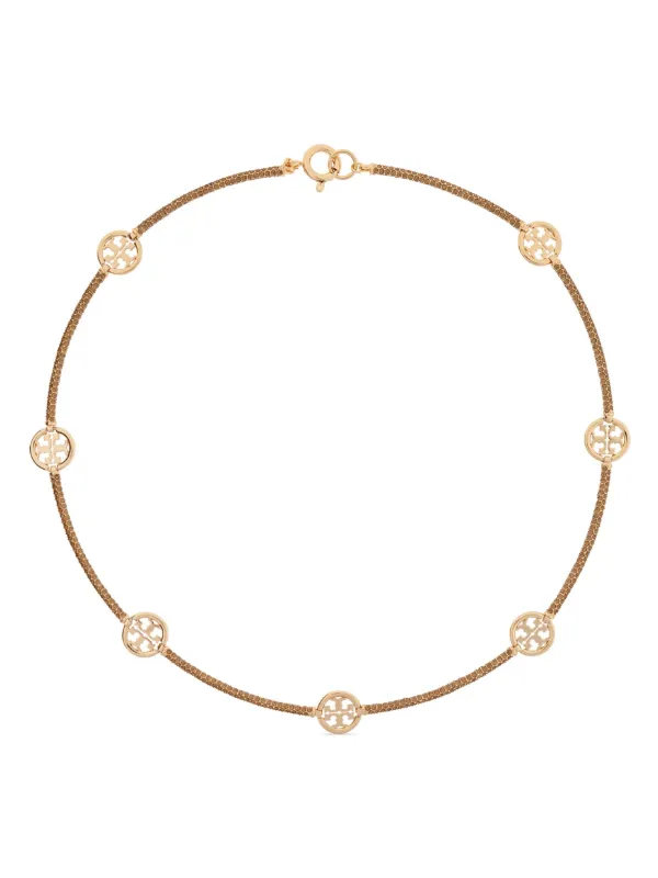 【関税込み】TORY BURCH MILLER PAVE PENDANT NECKLACE Tory Burch Miller Pave Logo Delicate Necklace | Neiman Marcus