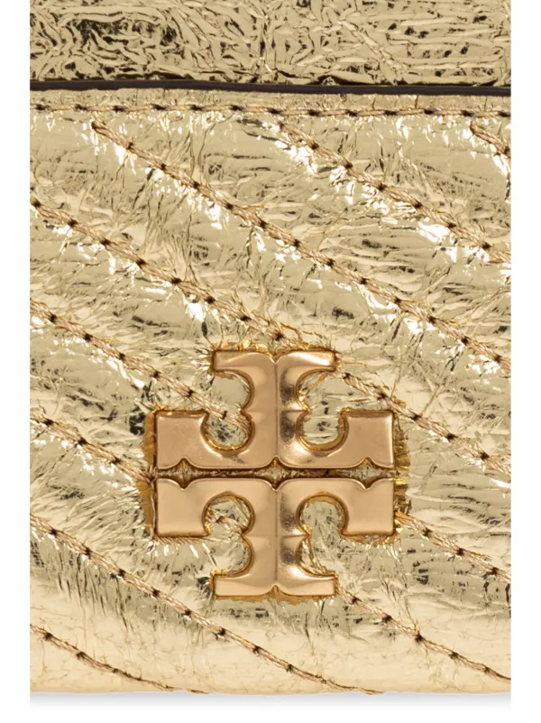 Tory Burch logo-plaque Card Holder | Gold | FARFETCH