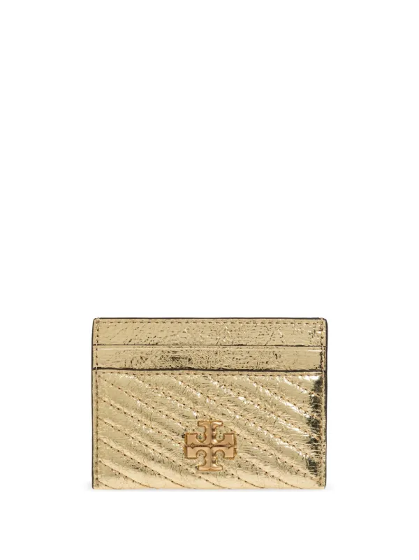 【極美品】✨Tory Burch 23cm パンチングレザー ゴールド ロゴ 6 Tory Burch logo-plaque Card Holder | Gold | FARFETCH