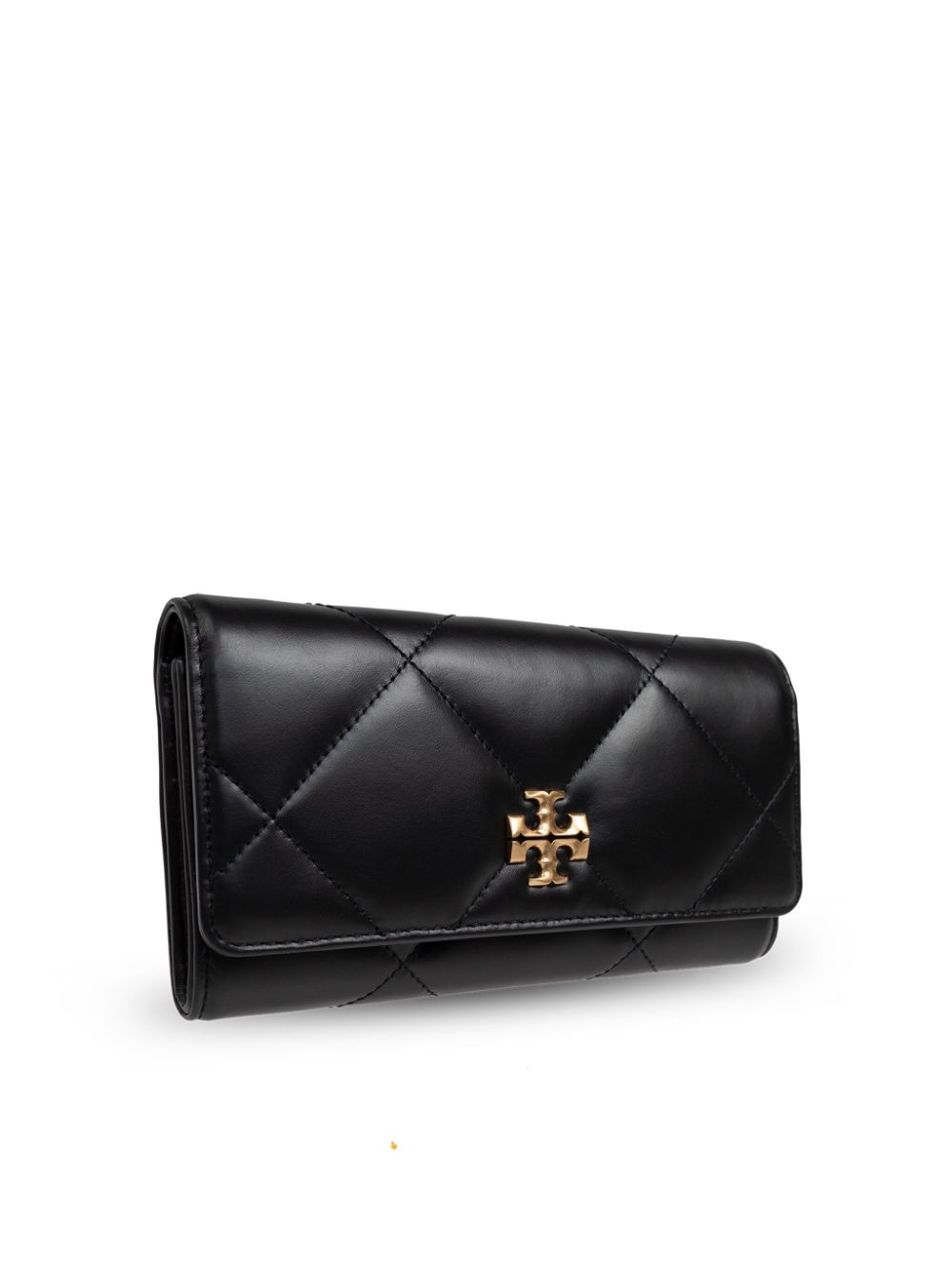 Shop Tory Burch Logo-plaque Wallet In Black