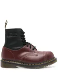 MM6 Maison Margiela colourblock combat boots - Red