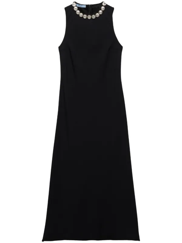Prada エンブロイダリー ドレス | ブラック | FARFETCH JP Prada エンブロイダリー ドレス | ブラック | FARFETCH JP