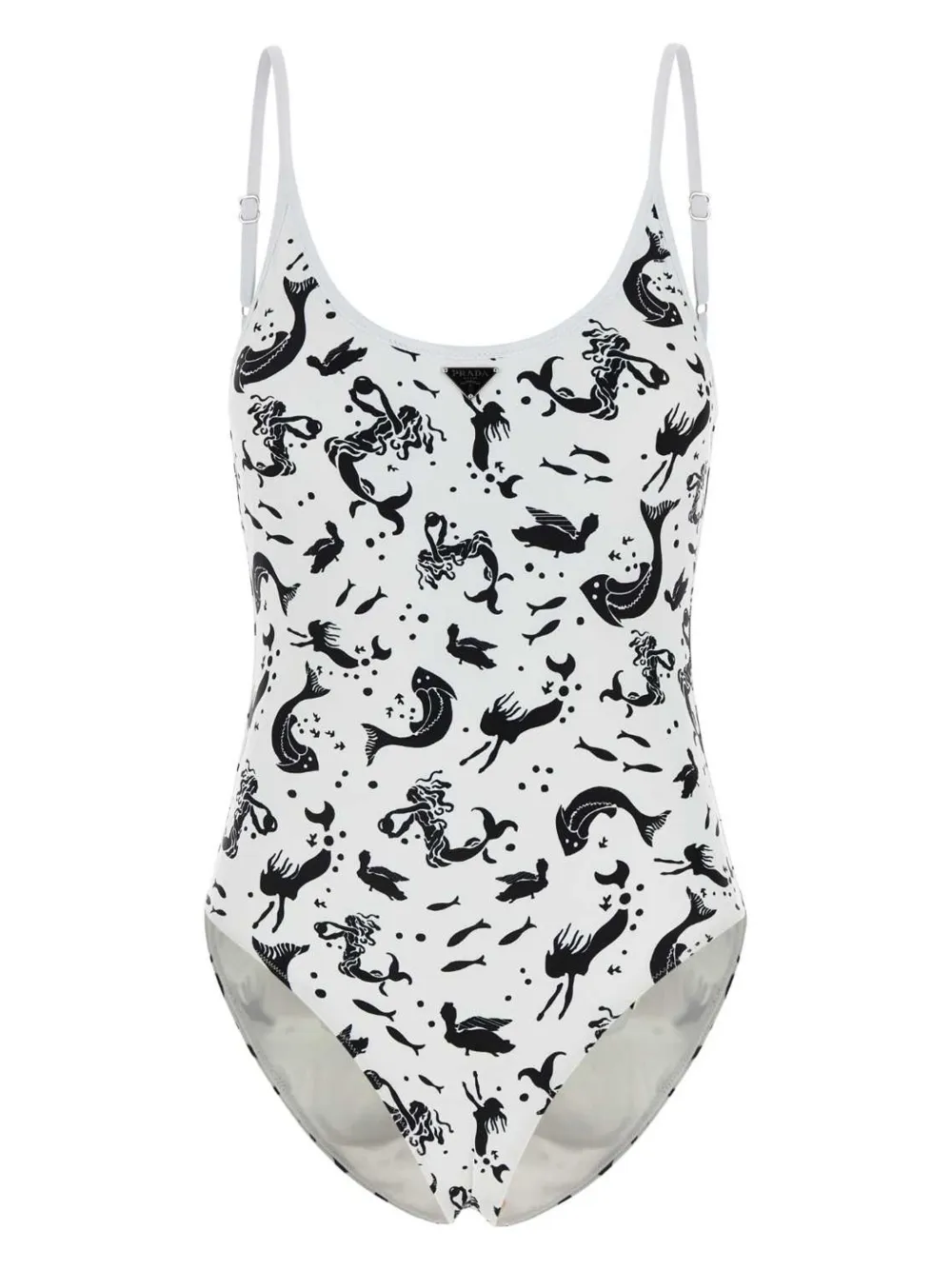 Prada Badpak met print Wit