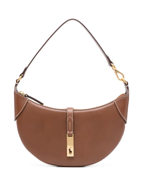 希少 Polo Ralph Laurenブラウンレザーショルダーバッグ タッセル Polo Ralph Lauren Polo ID Shoulder Bag | ブラウン | FARFETCH JP