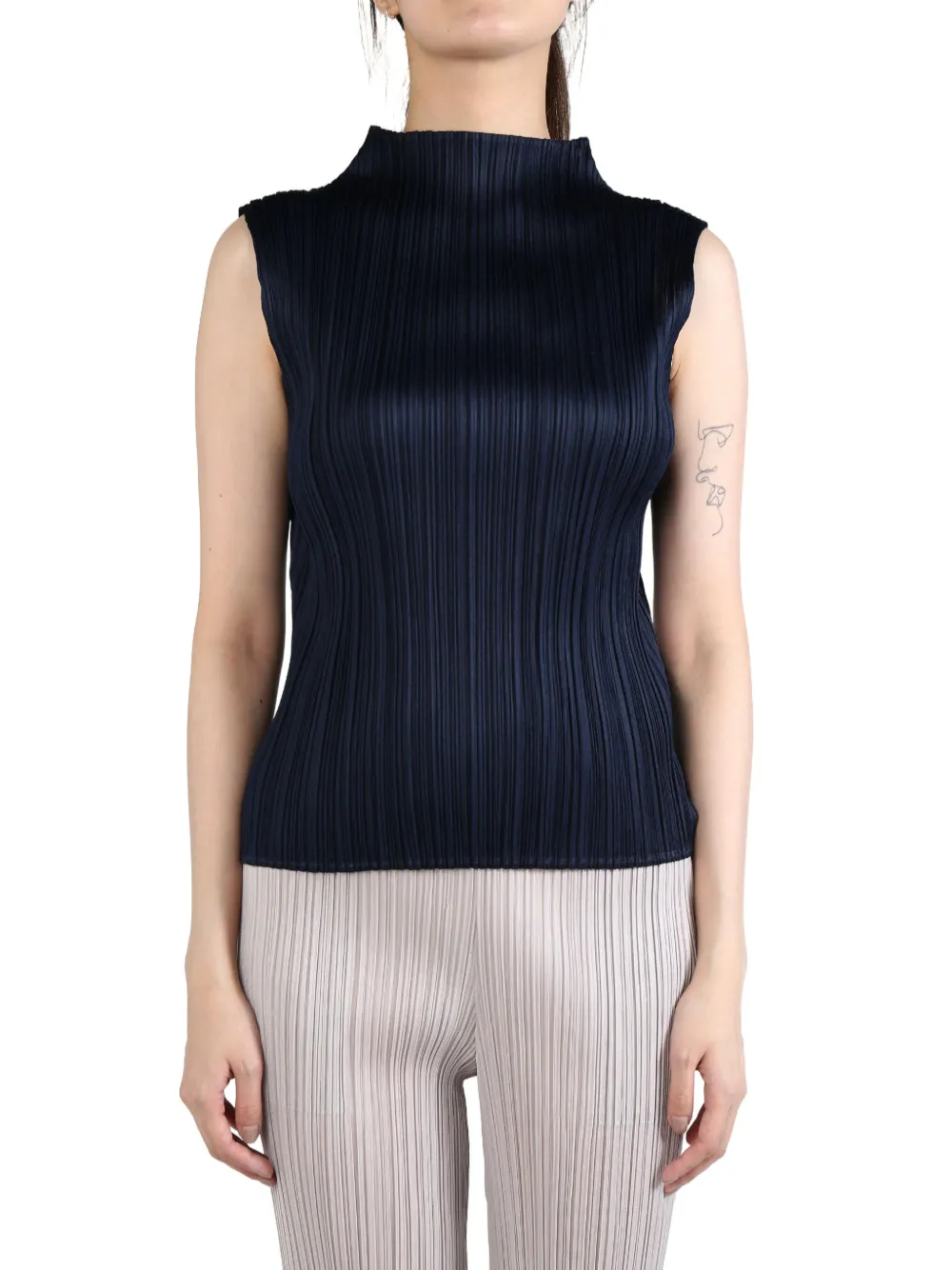 Pleats Please Issey Miyake plissé-effect vest Blauw