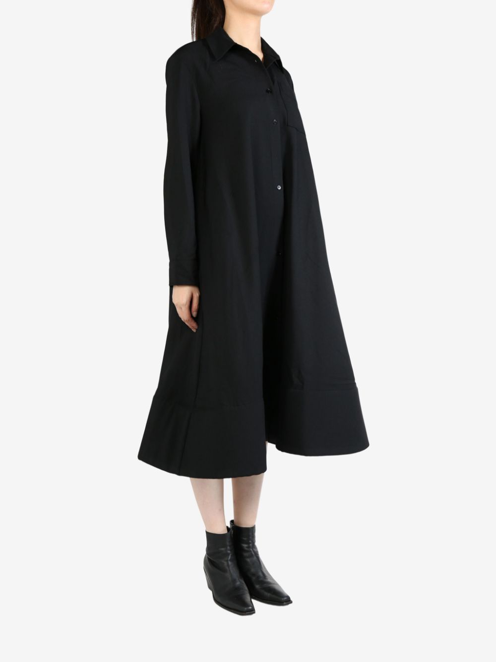 Melitta Baumeister button-up midi dress - Zwart