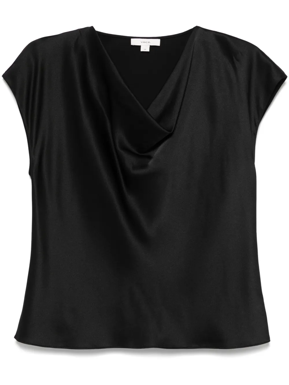 Vince silk cowl-neck blouse | Black | Image 1