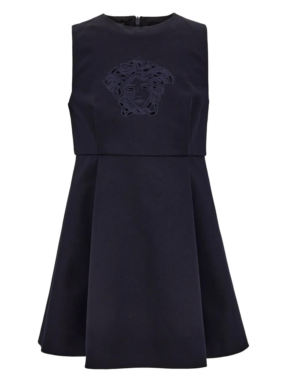 Versace Medusa-appliqué Dress In Blue