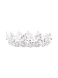 Tulleen crystal-embellished crown - Silver