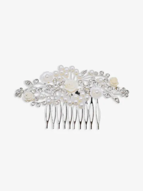 Tulleen floral hair comb