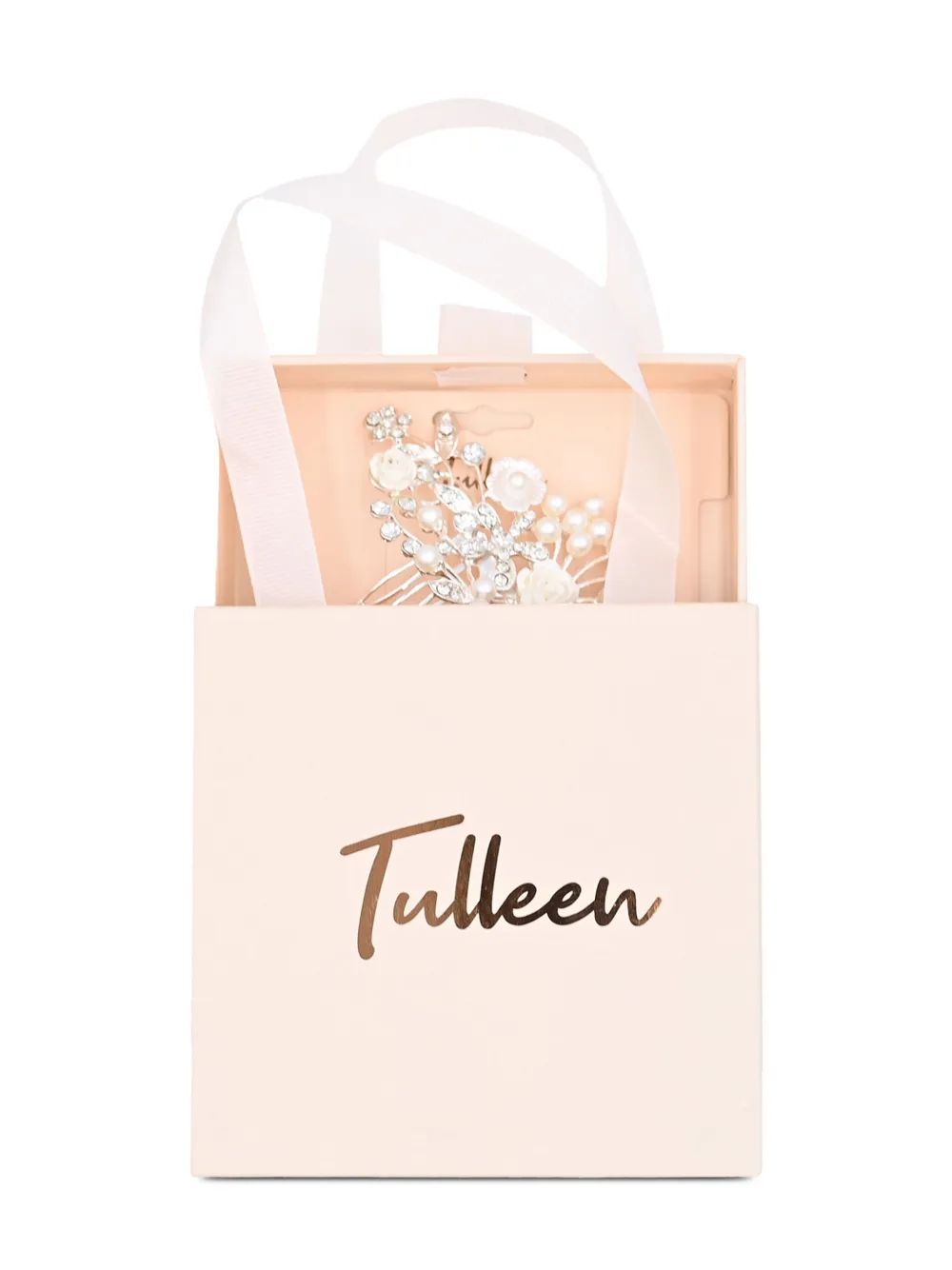  Tulleen Floral Hair Comb - Silver 