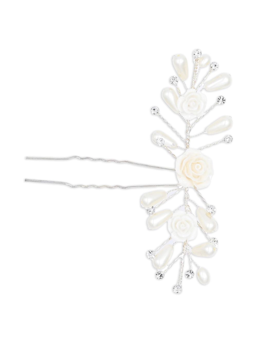 Tulleen rose hair pin - Silver