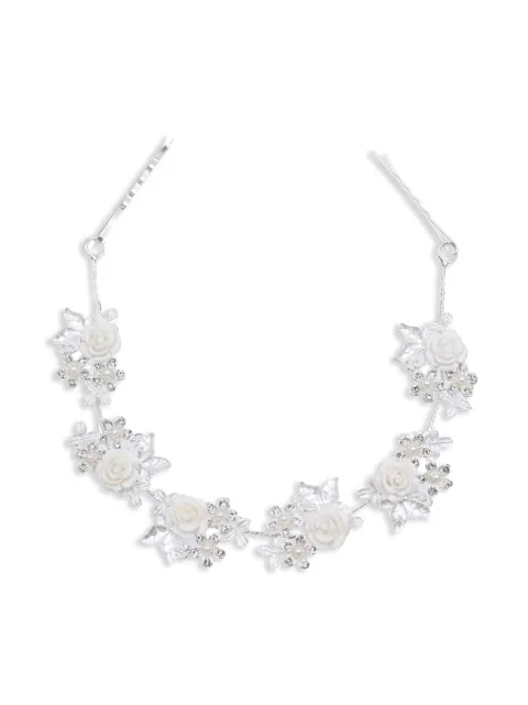 Tulleen floral garland hair vine