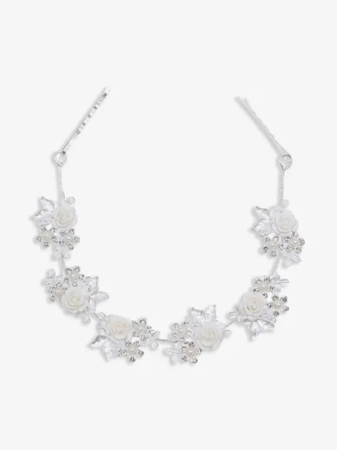 Tulleen floral garland hair vine