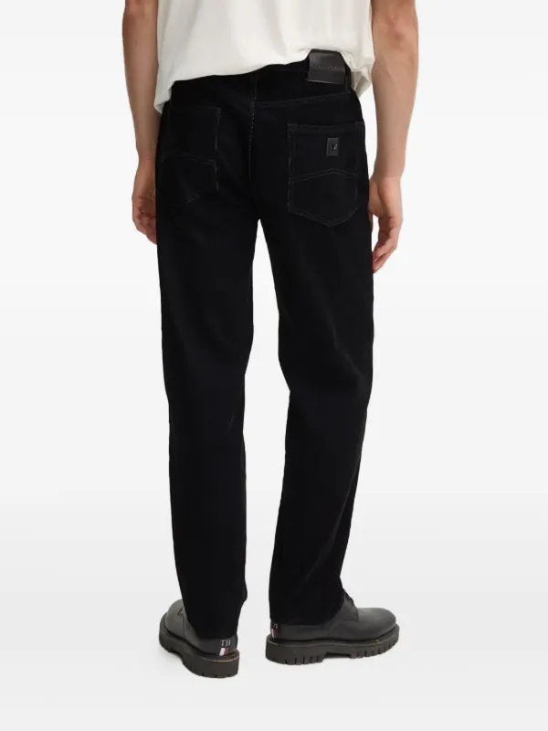 Armani Exchange Corduroy Trousers | Black | FARFETCH AU