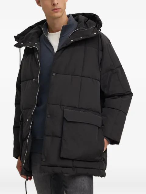 Armani Exchange chamarra capitonada con capucha