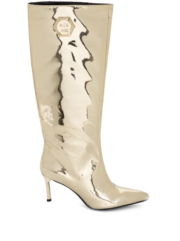 Armani Exchange Botas Con Aplique Del Logo y Tacón De 75mm