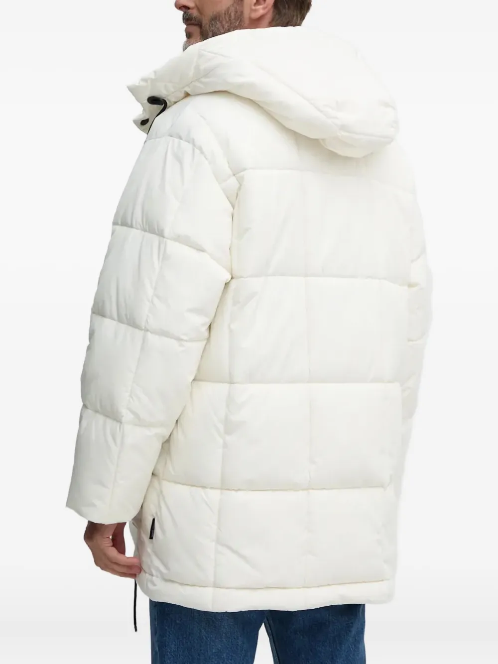 Armani Exchange Hooded Pocket Jacket In White