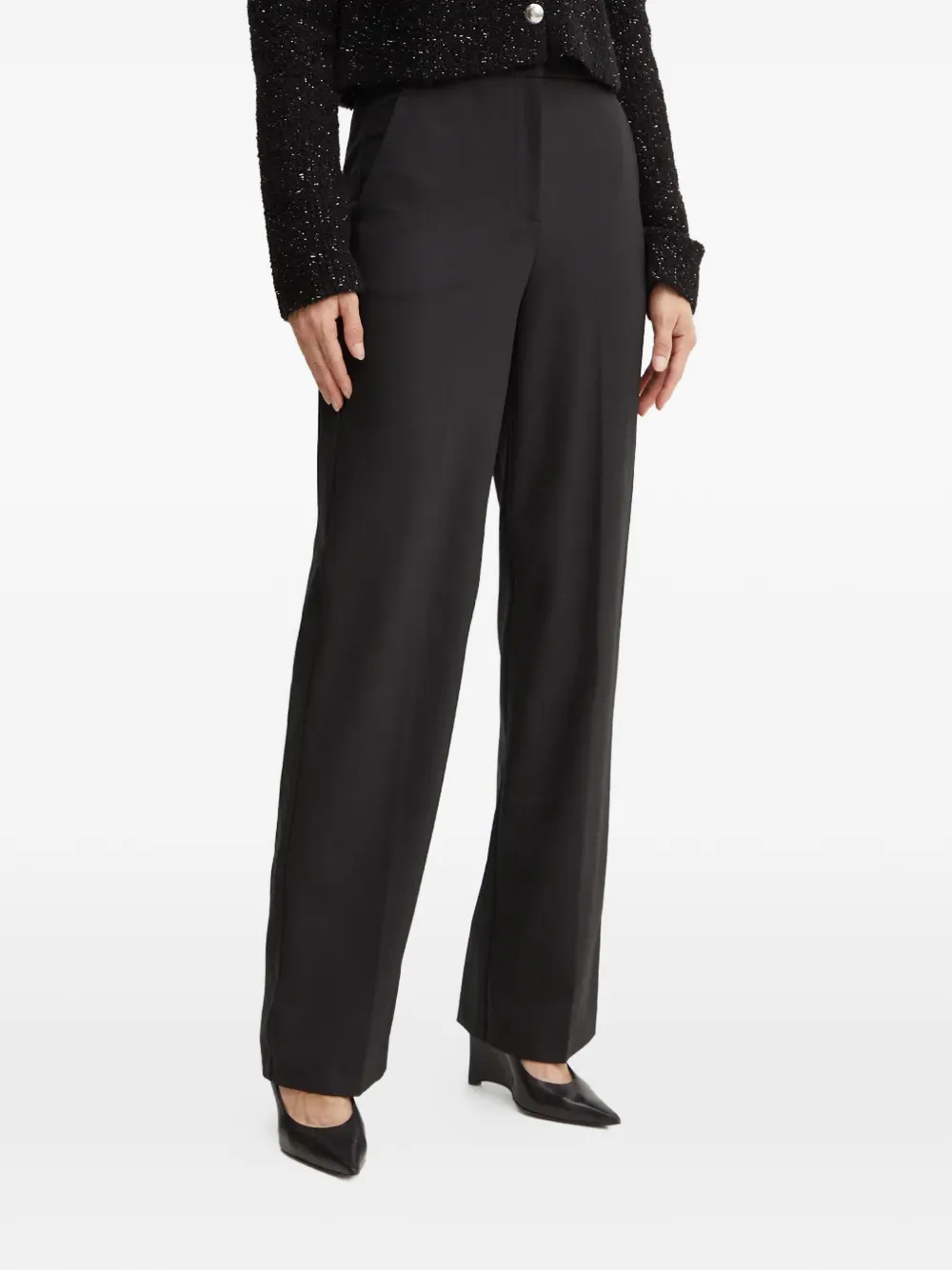 Patrizia Pepe stitch-detail trousers - Schwarz