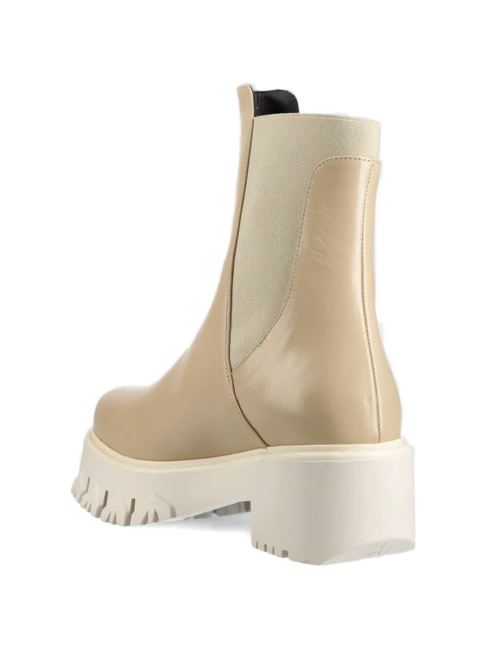 Patrizia Pepe Enkellaarzen met logoprint Beige