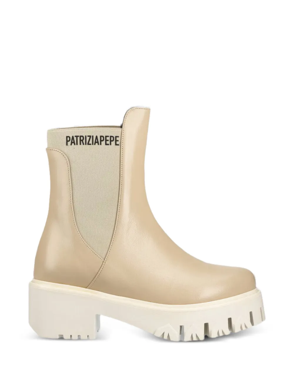 Patrizia Pepe logo-print ankle boots - Toni neutri