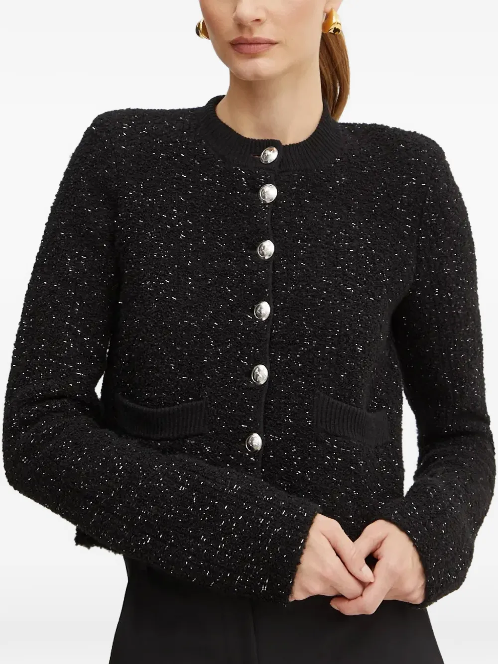 Patrizia Pepe button pocket top - Nero