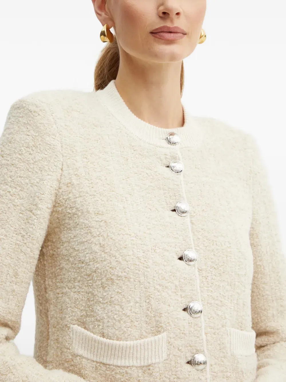 Patrizia Pepe Bouclé vest Beige