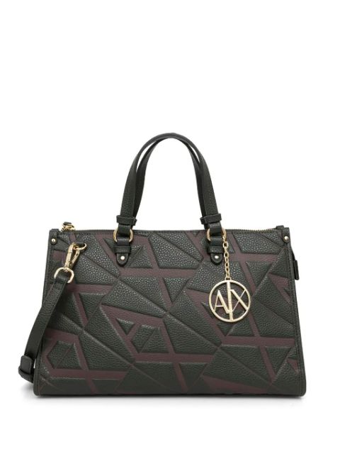 Armani Exchange embossed two-way tote bag Women