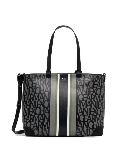 Armani Exchange monogram two-way handbag Women