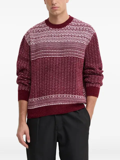 Armani Exchange patterned crew-neck sweater