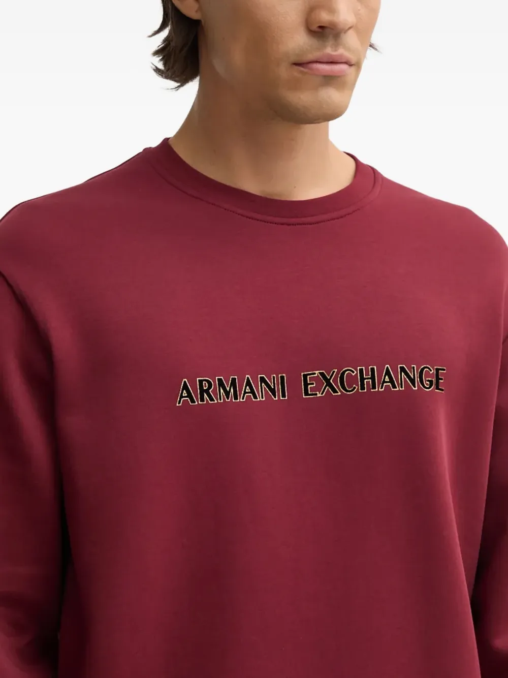 Armani Exchange Logo-detail Sweater In Red