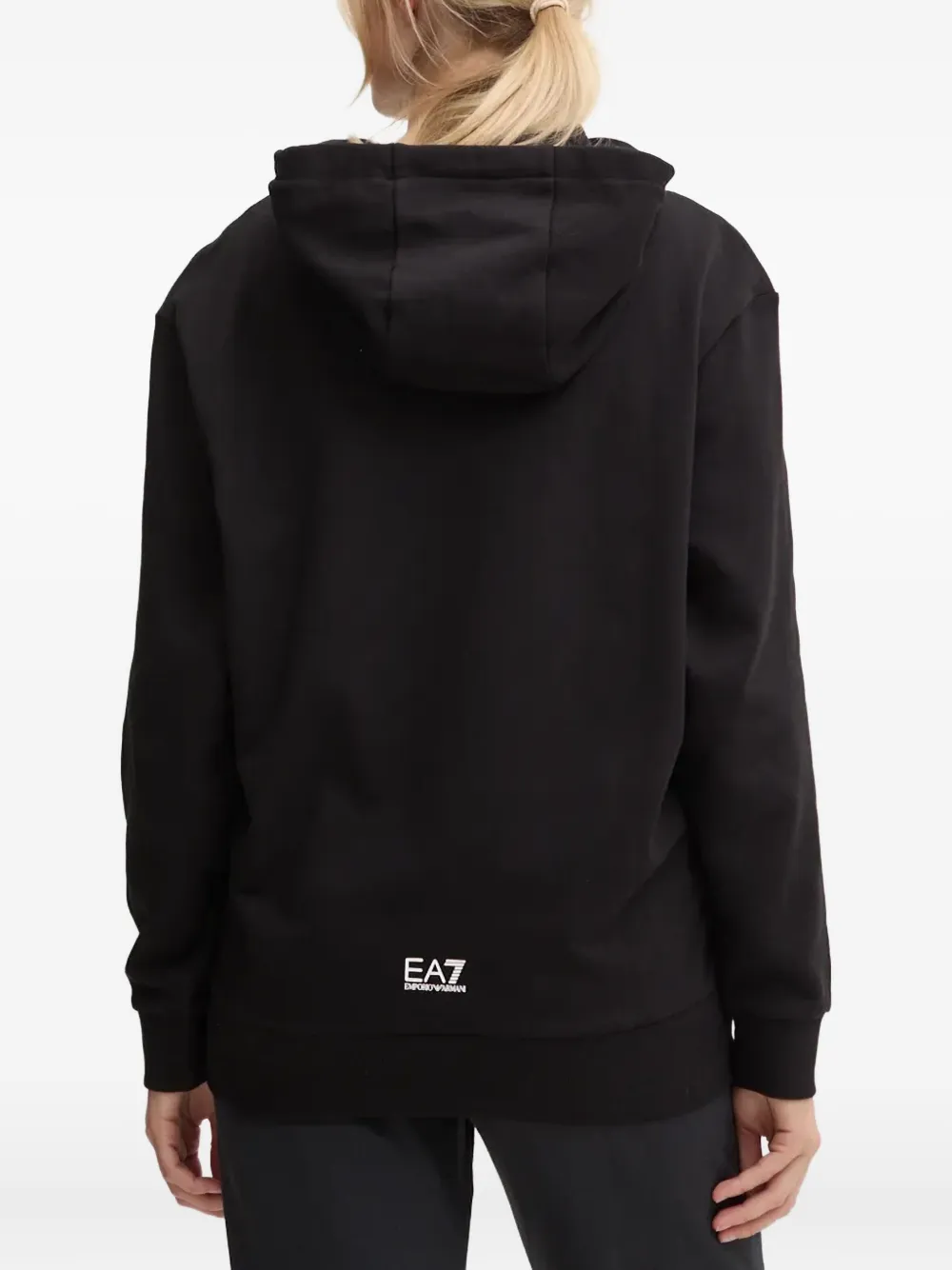 Ea7 Emporio Armani logo-print hoodie - Zwart