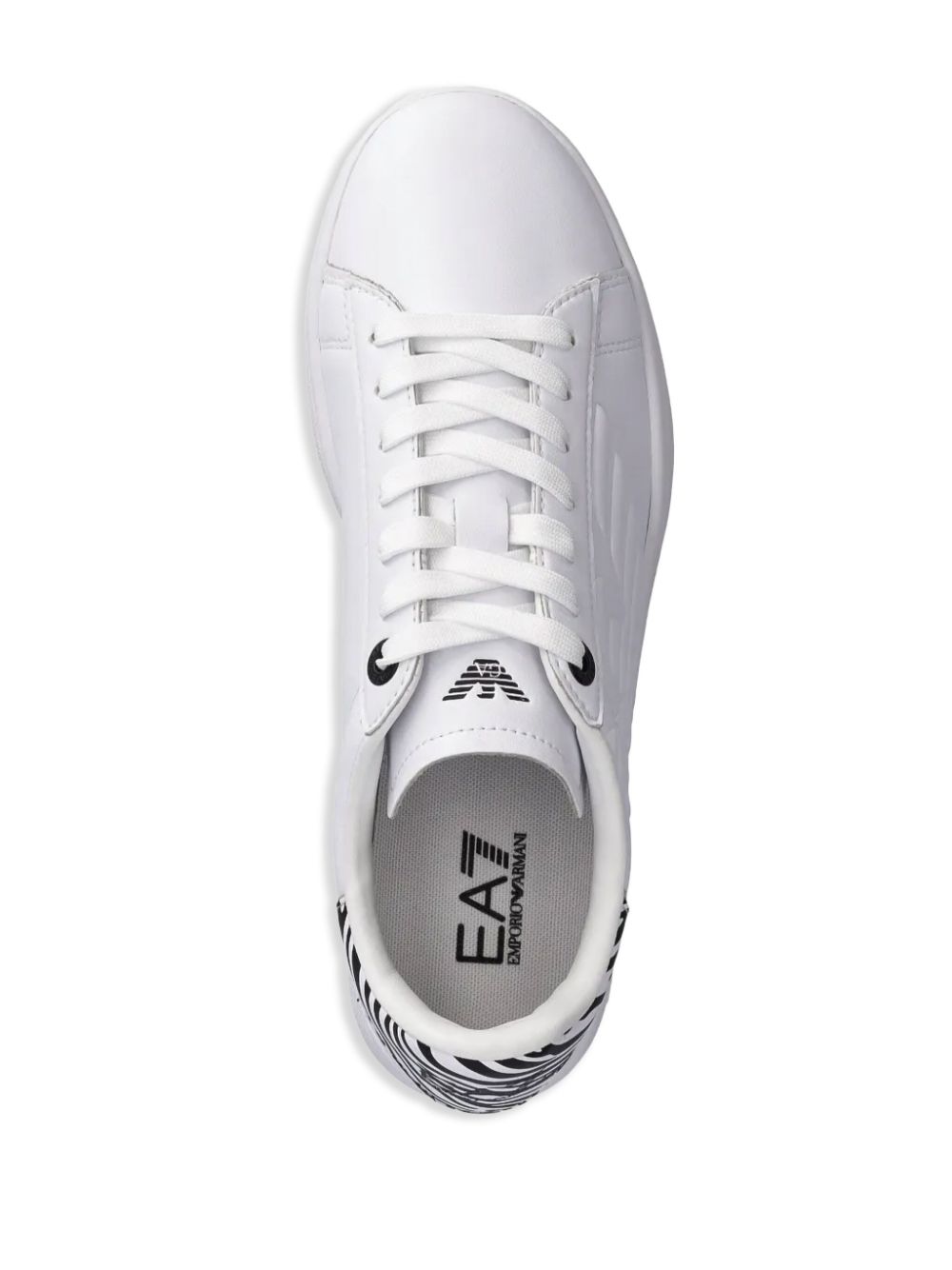 Ea7 Emporio Armani Sneakers met zebra-applicatie Wit