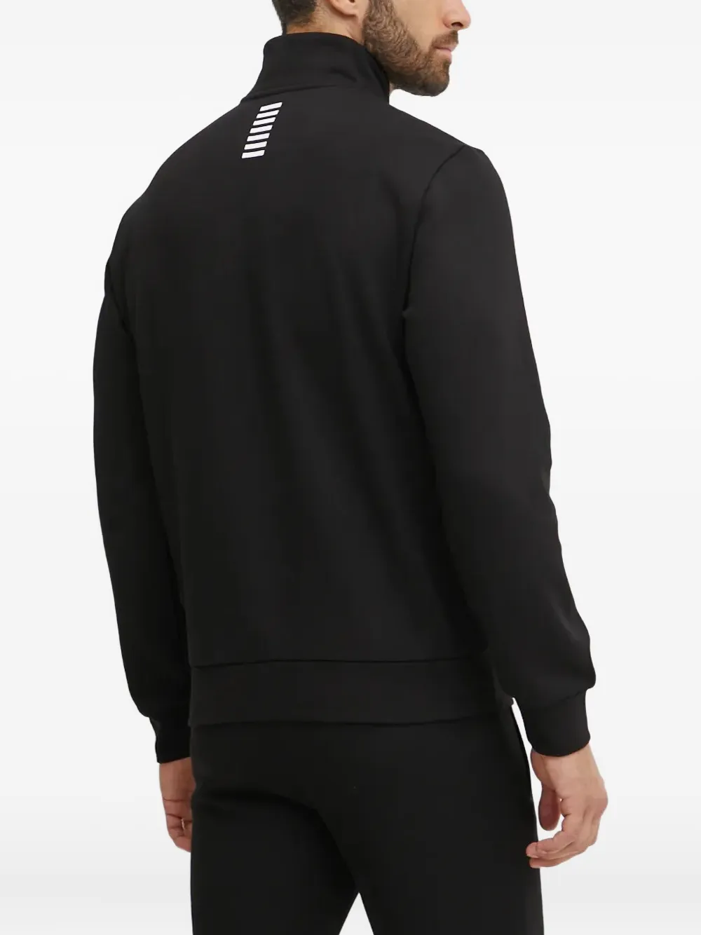 Ea7 Zip-up Sweatshirt In Black