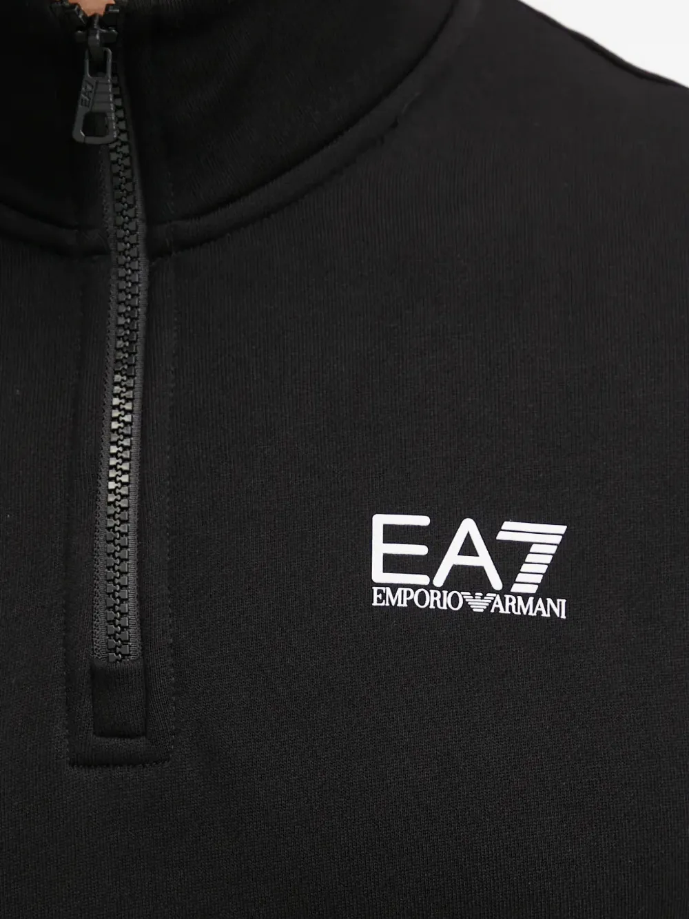 Ea7 Zip-up Sweatshirt In Black