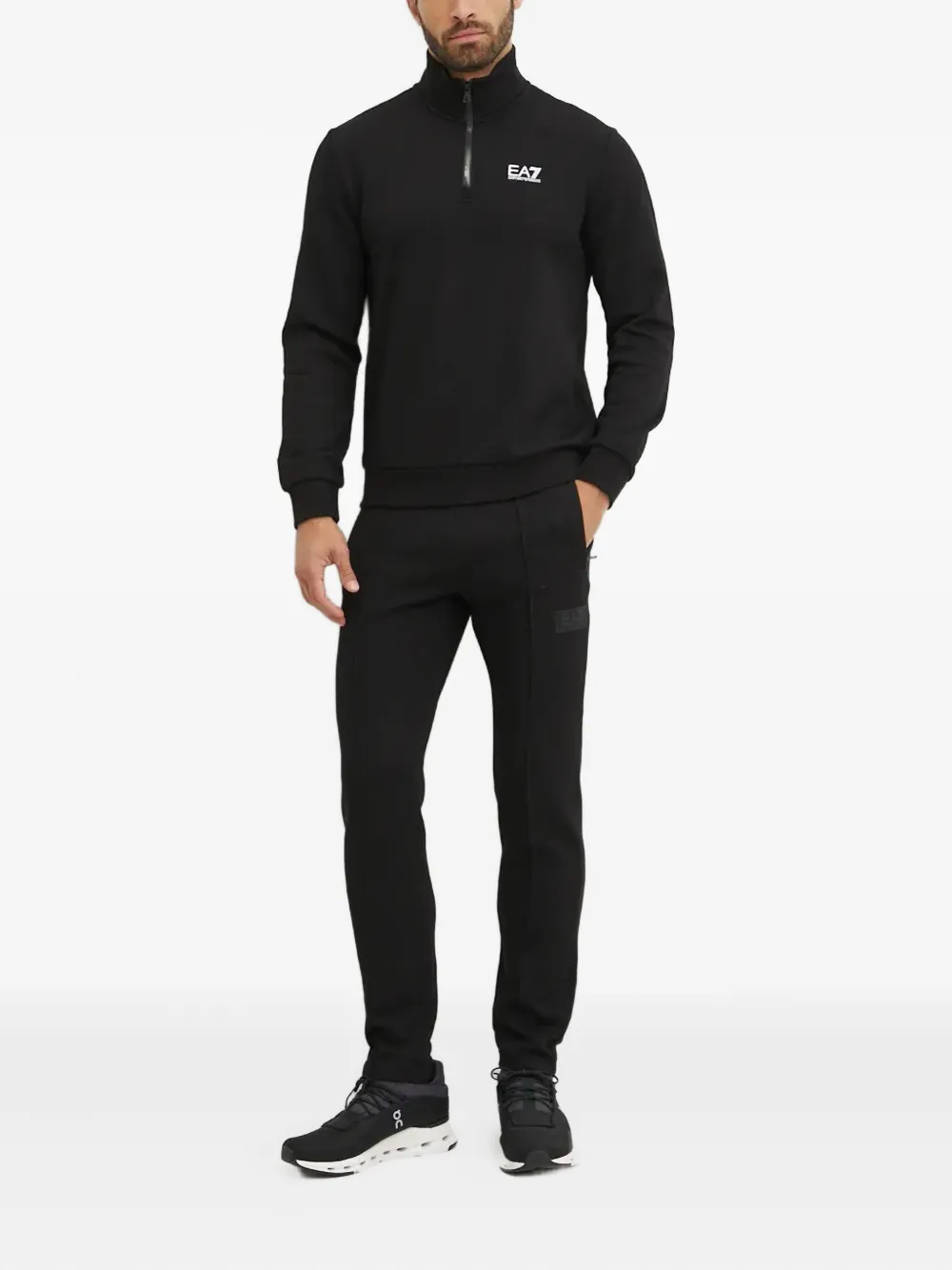 Ea7 Emporio Armani zip-up sweatshirt - Zwart