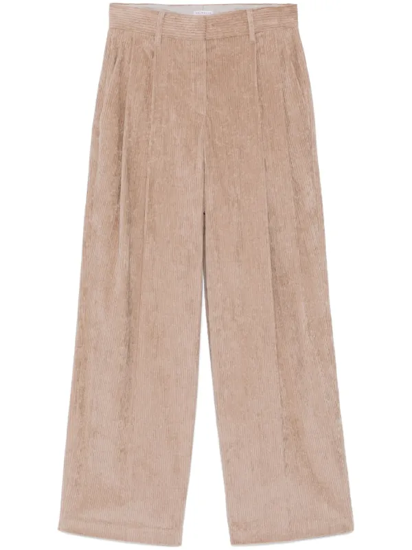 BRUNELLO CUCINELLI コーデュロイ パンツ 42 Brunello Cucinelli コーデュロイ ワイドパンツ | ニュートラル